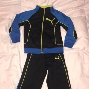 Puma black track suit boys